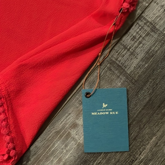 ANTHROPOLOGIE Meadow Rue Flutter Sleeve Crochet Top XS NEW - Picture 4 of 7